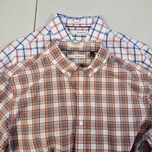 Hawker Rye Shirt Mens Size Large  Gingham Plaid Button Down Long Sleeve Bundle